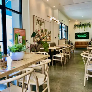 Fresh and inviting interior of Healthish Republic Restaurant!