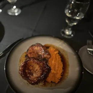 Pork Chops and Mashed Sweet Potatoes