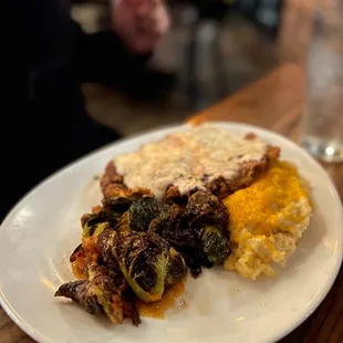 Country Fried Steak with Brussel Sprouts - @rayz