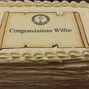congratulations willie cake