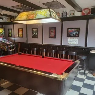 Red Pool Table