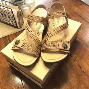 Cute, supportive sandals, with velcro too!