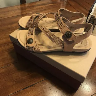 Cute, supportive sandals, with velcro too!