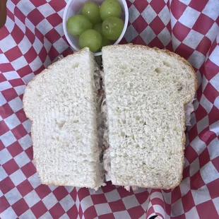 Yummy Chicken Salad Sandwich on HOMEMADE Bread...Yummyliscious