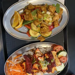 Orange and Barbecue Tofu and Rice