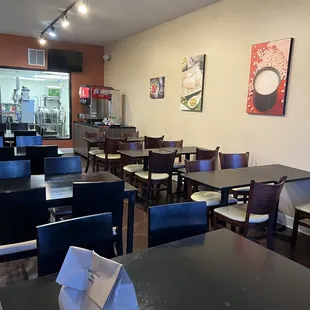 Inside on a weekday around 8:30 pm