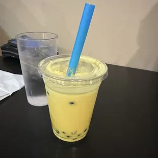 Mango milk tea