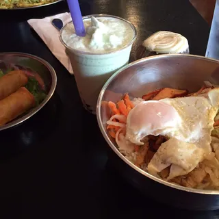 Korean Rice Bowl With Fried Egg