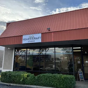The clouds behind Heart Craft Studio on the day we got our sign up!