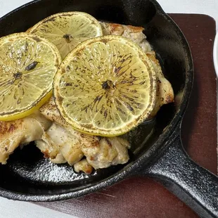 Grilled chicken with lemon ponzu sauce