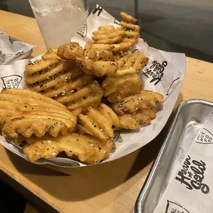 Everything Spice Waffle Fries