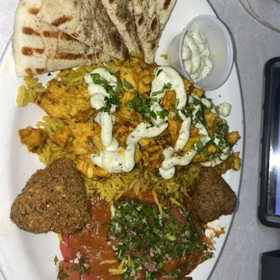 Chicken Plate  , add Middle Eastern Rice , no hummus