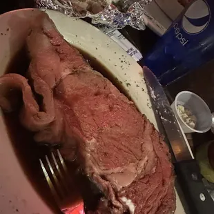 Queen cut prime rib. Yum.