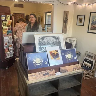 Prints, woodblocks, calendars and cards.