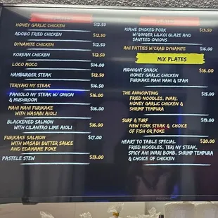 Menu 1/4 (as of March 2024)