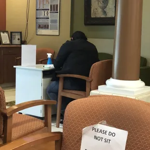 When you come in they take your temp