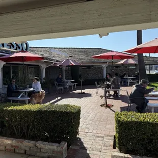 outside where you can get coffee and sunshine