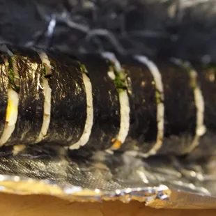 a fish wrapped in tin foil
