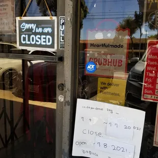 Argh. Drove all the way out here b/c their Yelp pg said they're open...sign indicates they're not.