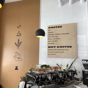 a coffee machine on a counter