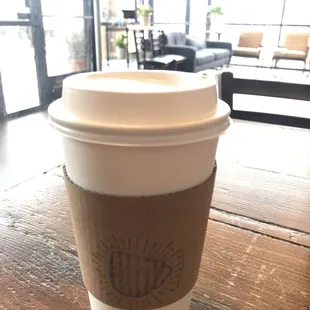 Vanilla latte with soy milk