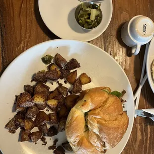 Breakfast Sandwich with Chris P. Potatoes.