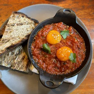 Fabio&apos;s famous tomato and egg - curiously minus the whites.