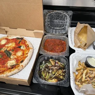 Sandy Spring&apos;s Pizza, Robs Famous Meatballs With Ricotta, Crispy Brussels Sprouts, Parmesan Truffle Fries