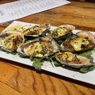 Wood Fired Deviled Oysters