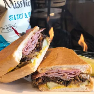 The Cuban Panini with pulled pork smoked in-house