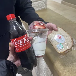 One chicken sandwich. One coke. One yogurt that tastes like it was made with garbage. How is this $20?