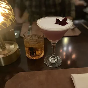 Hearthstone Old Fashioned ($35.00) &amp; Royal Petal ($17.75)  November 6, 2024