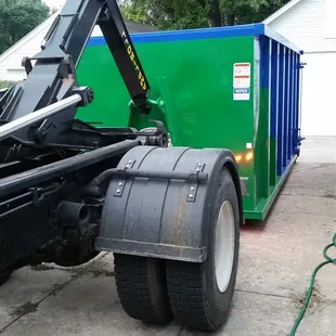 We have experienced drives that can fit the dumpsters into hard to reach areas.