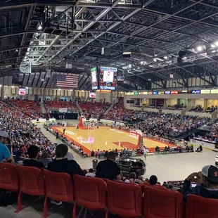 a basketball game in progress