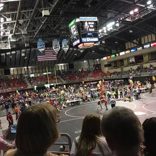 Interior during USA wrestling tournament