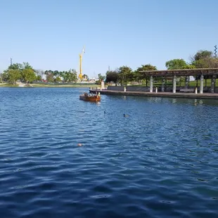 The big boat coming in after a cruise on the lake
