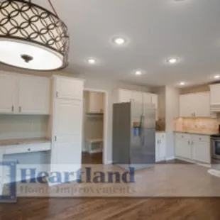 the kitchen and dining area