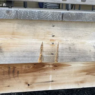 Deck damaged by removing the old pad