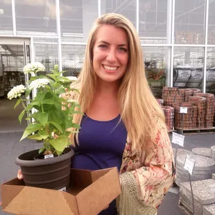 My sister got an awesome flower for her apartment!