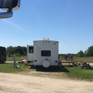 Permanent resident unit with deck. This was in the transient full hookup section.