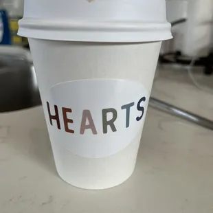 a cup of coffee on a counter