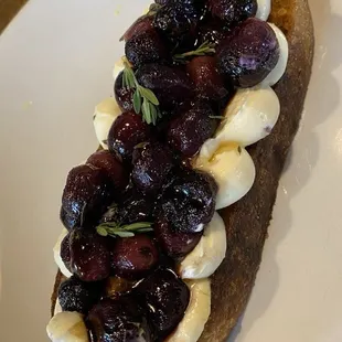 Whipped ricotta on toast.