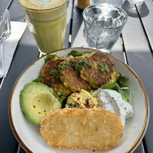 Breakfast Bowl with corn fritters