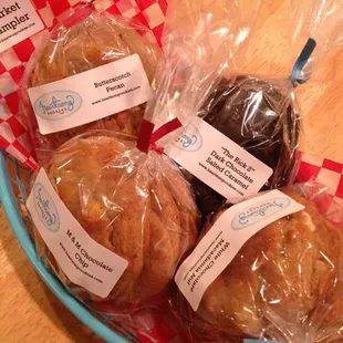 Some cookies available at a recent event/market. The picture is from the company's FB page. (July 2013)