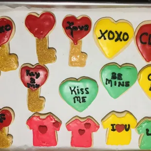 Valentines sugar cookies