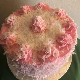 Coconut cake in pink ( can color coconut almost any color)