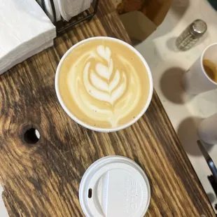 Vanilla latte made with love!