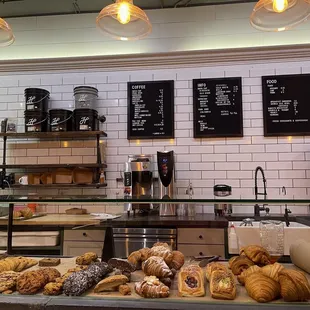 a display of baked goods