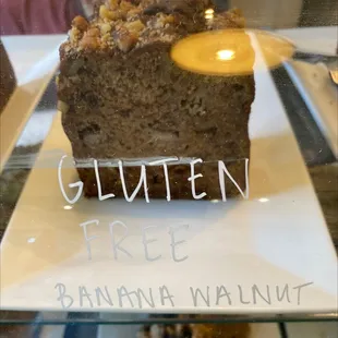 Gluten free banana bread.