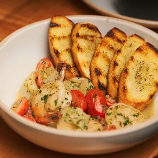 a bowl of food on a table